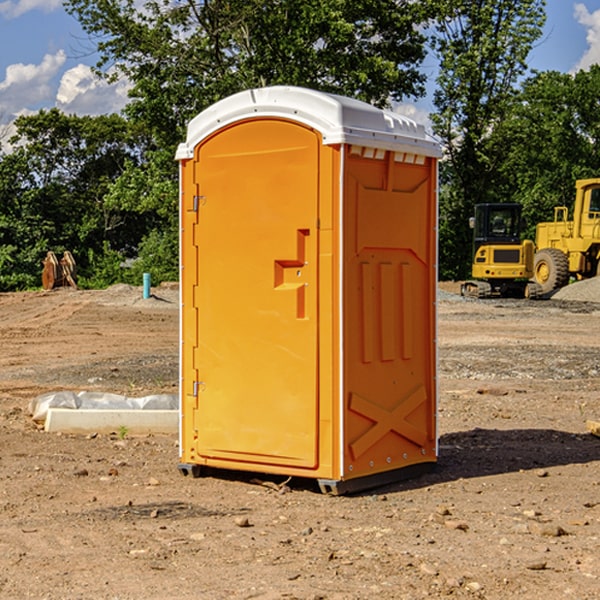 can i customize the exterior of the portable restrooms with my event logo or branding in Palatine New York